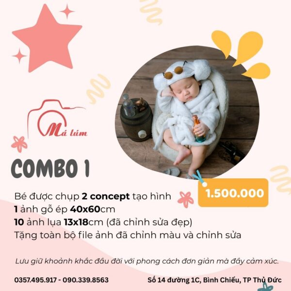 Gói Chụp Ảnh NewBorn - Combo 1