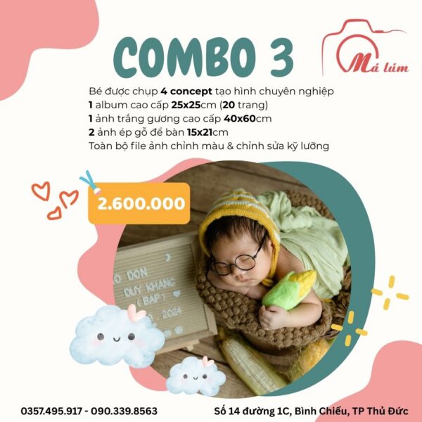 Gói Chụp Ảnh NewBorn - Combo 3