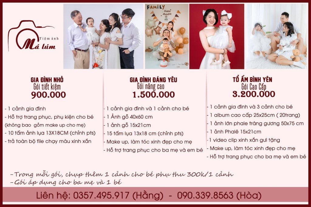 Chụp Ảnh Gia Đình Tại Thủ Đức – Lưu Giữ Khoảnh Khắc Yêu Thương Cùng Tiệm Ảnh Má Lúm