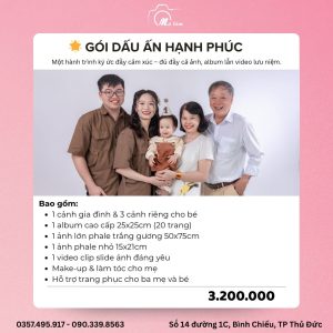 Gói Chụp Ảnh Gia Đình - Dấu Ấn Hạnh Phúc