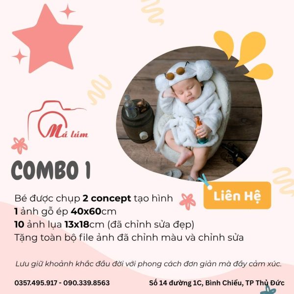 Gói Chụp Ảnh NewBorn - Combo 1